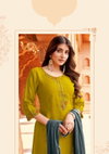 Ruhani By Kadlee Rayon Weaving Kurti With Bottom Dupatta Wholesale Market In Surat